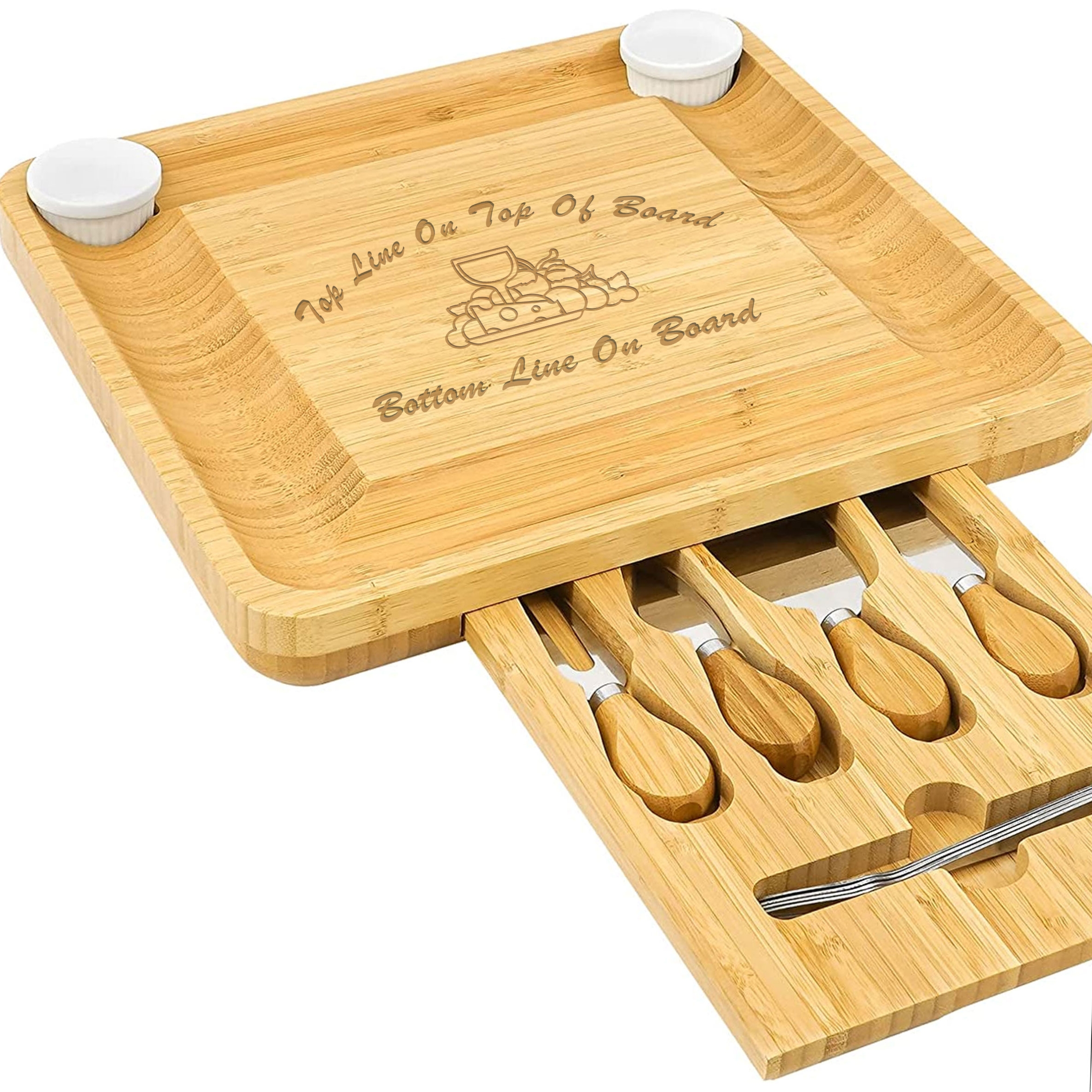 Personalized bamboo charcuterie board